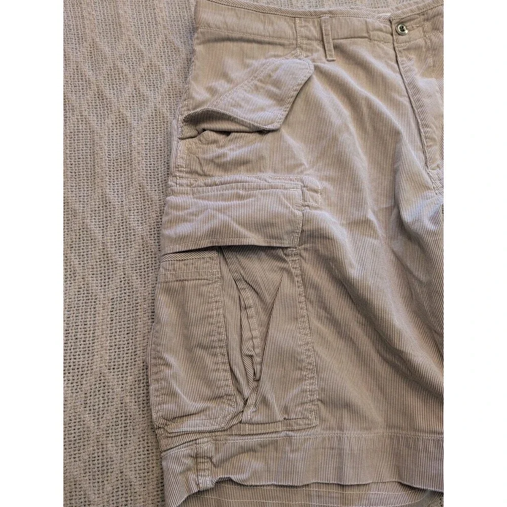 Vintage Polo Ralph Lauren Pin Striped Supply Cargo Shorts Men's 36 Baggy Y2K